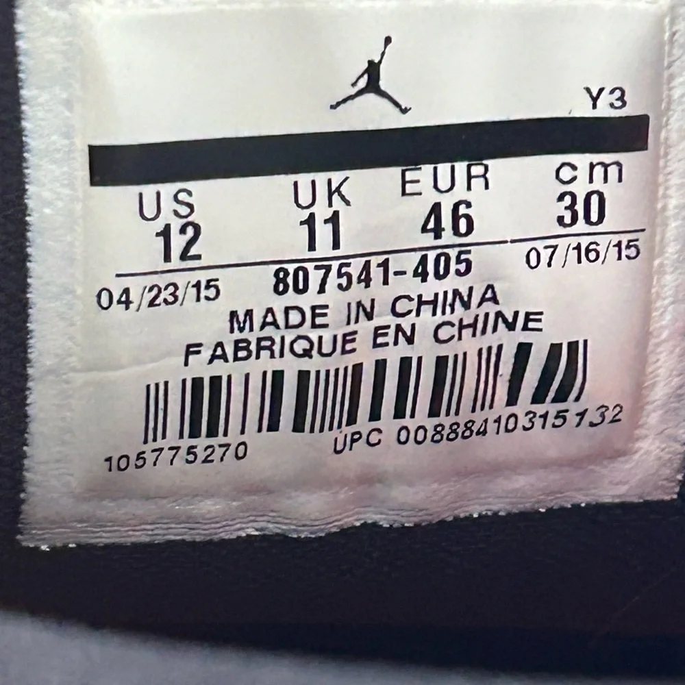 Nike Air Jordan Royal Blue Spike Forty Shoes Men’s Size 12